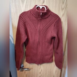 Women's Ribbed Turtleneck Sweater - Rustg 100% Cotton